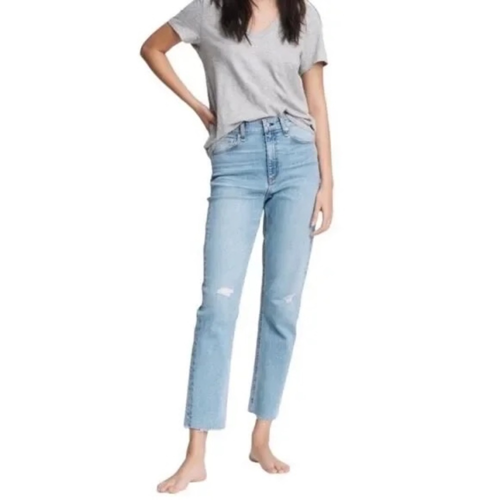 rag and bone Nina High Rise Ankle Cigarette Jeans Distressed